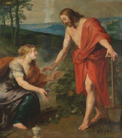 庭師としてマグダラのマリアに現れたキリスト (Noli me Tangere) 作： Peter Paul Rubens (workshop of)