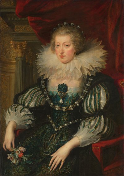オーストリアのアン (1601-1666)、フランスの女王の肖像 作： Peter Paul Rubens (workshop of)