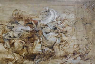 ライオン狩り 1614-15年頃 オーク材に油彩 作： Peter Paul Rubens