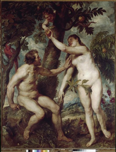 地上の楽園のアダムとイブ（油彩・キャンバス 作： Peter Paul Rubens