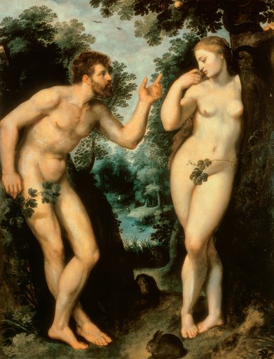 知識の木の下のアダムとイブ 作： Peter Paul Rubens