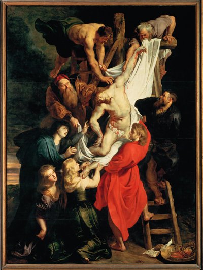 祭壇：十字架からの降架、中央のパネル（油彩、キャンバス） 作： Peter Paul Rubens