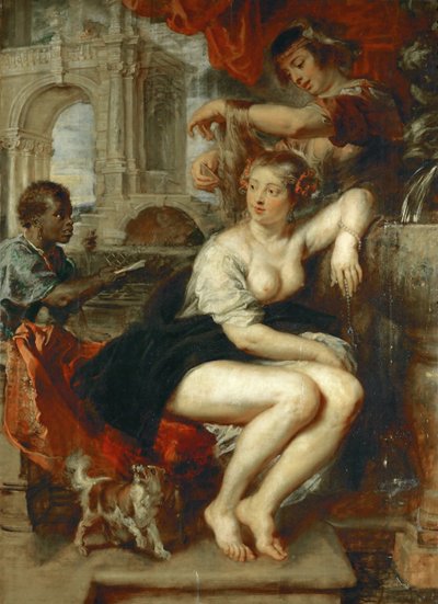 彼女の風呂でのバトシェバc。 1635年。 作： Peter Paul Rubens