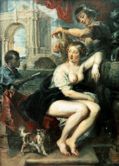 泉のほとりのバテシバ」1635年頃（油彩・キャンバス 作： Peter Paul Rubens