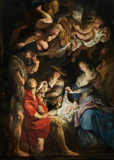 キリストの誕生、羊飼いの礼拝 作： Peter Paul Rubens