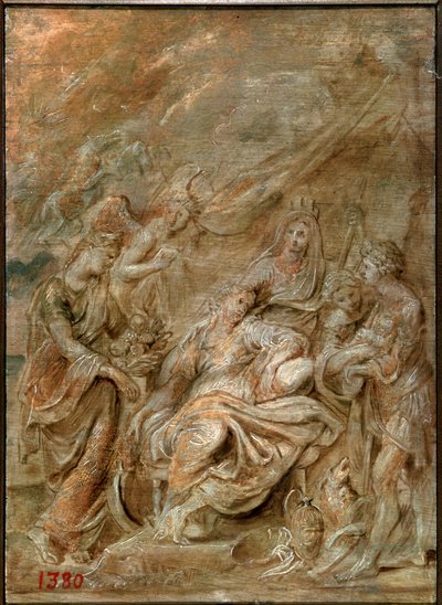 ドーフィンの誕生、ルイ13世、1622年。 作： Peter Paul Rubens
