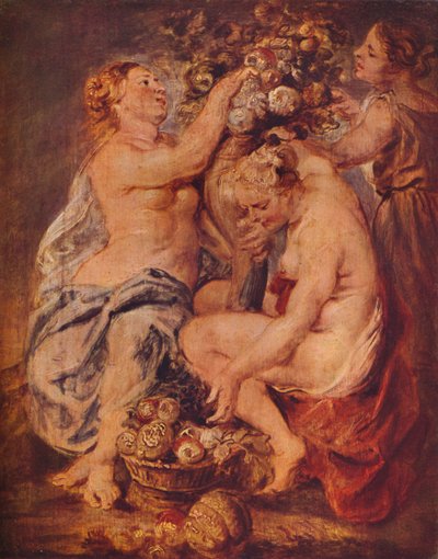 Ceresと2つのニンフと宝庫、c1617 作： Peter Paul Rubens