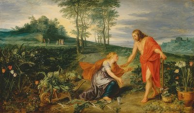 キリストはイースターの朝にメアリーマグダレンに現れます（Noli me tangere）。 1626年頃 作： Peter Paul Rubens