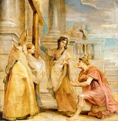 トゥルークロスを崇拝するコンスタンティン 作： Peter Paul Rubens