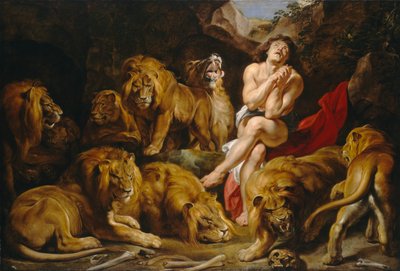 ダニエルとライオンの穴、1615年頃（キャンバスに油彩） 作： Peter Paul Rubens