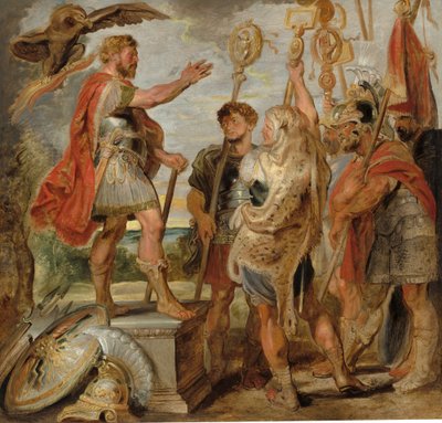 Decius Mus Addressing the Legions、c.1616（ハードボードに油彩、木と帆布から転写） 作： Peter Paul Rubens