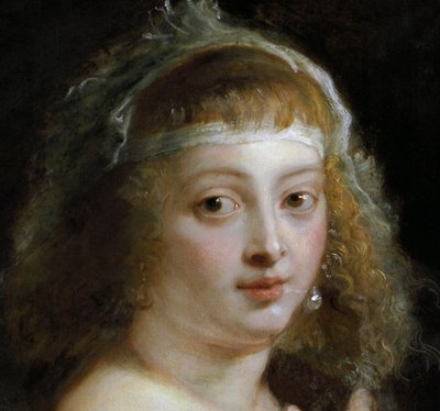 毛皮のローブの Helene Fourment のディテール 作： Peter Paul Rubens