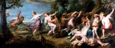 ダイアナと牧神たちに驚かされた彼女のニンフ（1638〜1640年） 作： Peter Paul Rubens