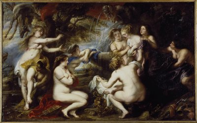 ダイアンとカリスト - 油彩・キャンバス 作： Peter Paul Rubens