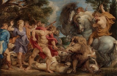 カリドンイノシシの狩猟。 1611-12年頃 作： Peter Paul Rubens