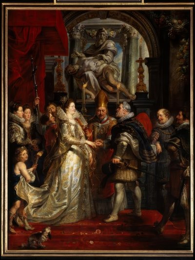 マリア・デ・メディチ王女とヘンリー4世への結婚 作： Peter Paul Rubens
