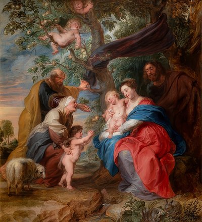 リンゴの木の下の神聖な家族。 1632年頃 作： Peter Paul Rubens