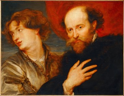 ヴァン・ダイクとルーベンスの理想的な二重の肖像 作： Peter Paul Rubens