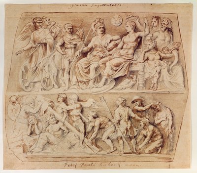 ジェマ・アウグステアの絵（紙にペンとインクと鉛筆） 作： Peter Paul Rubens