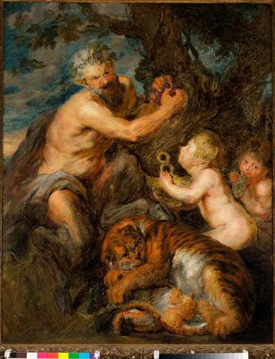 バッカスの教育、1630〜40年頃（キャンバスに油彩） 作： Peter Paul Rubens