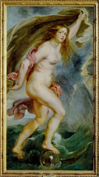 ラ・パラダの塔のために描かれた「フォーチュン」（キャンバスに描かれた絵） 作： Peter Paul Rubens
