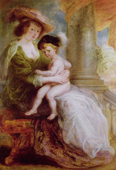 エレーヌ・フールメント（1614-73）と息子のフラン（パネルに油彩） 作： Peter Paul Rubens