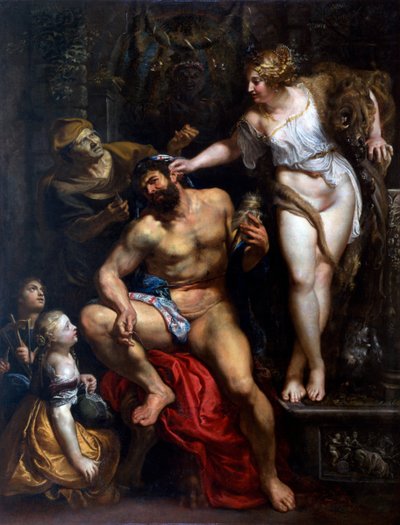 ヘラクレスとオンファレ、1606 作： Peter Paul Rubens