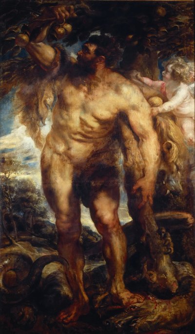 ヘスペリデスの庭のヘラクレス、1638年。 作： Peter Paul Rubens
