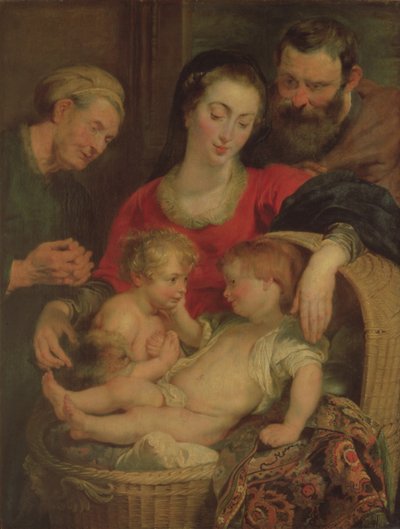 バスケットの聖家族（パネル 作： Peter Paul Rubens