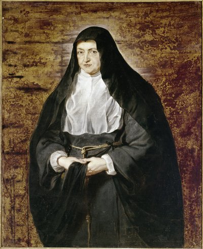 クラレス修道会の修道士に扮したスペインのインファンテ・イザベラ（油彩・キャンバス 作： Peter Paul Rubens