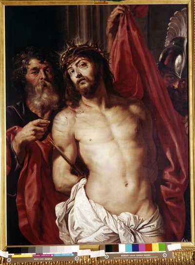 いばらの冠、Ecce Homo（いばらの冠、Ecce Homo）。 Peter Paul (Pierre-Paul) Rubens (または Peter Paul または Petrus Paulus) (1577-1640) による絵画。 木に油彩 作： Peter Paul Rubens