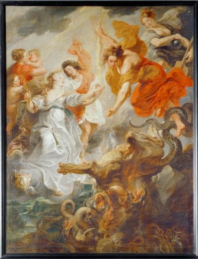 女王と息子の完璧な和解... 作： Peter Paul Rubens