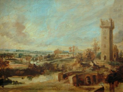 塔のある風景 作： Peter Paul Rubens