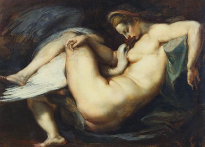 レダと白鳥（パネルに油彩） 作： Peter Paul Rubens