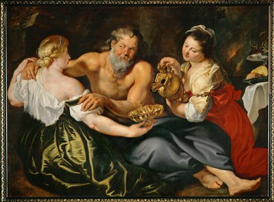 ロトと娘たち（油彩・キャンバス） 作： Peter Paul Rubens
