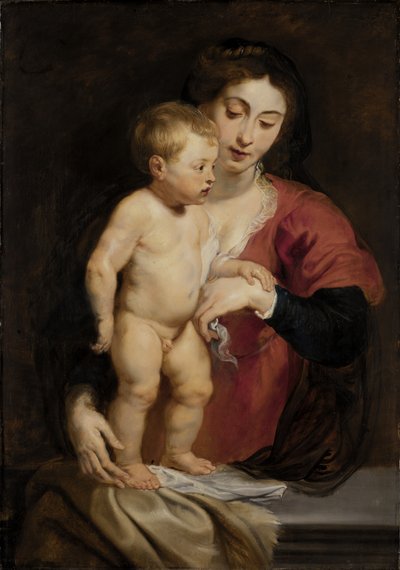 マドンナとチャイルド、カリフォルニア州。 1615-1618。 作： Peter Paul Rubens