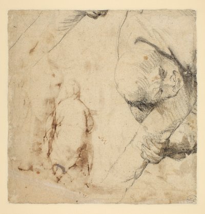 十字架のシャフトを抱きかかえた 作： Peter Paul Rubens