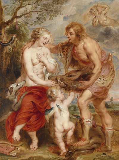 カリドンイノシシを提供するMeleagerはアタランタに向かいます 作： Peter Paul Rubens