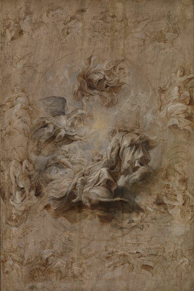 宴会場の天井の複数のスケッチ 作： Peter Paul Rubens