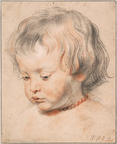 ニコラスルーベンス、コーラルネックレスを着用 作： Peter Paul Rubens
