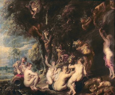ニンフとサテュロス、1635年頃（キャンバスに油彩） 作： Peter Paul Rubens