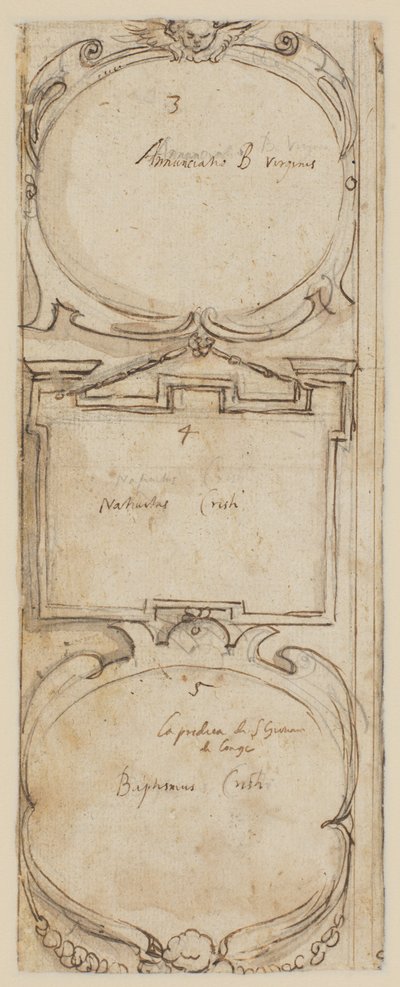装飾用フレーム (Creation of Animals の裏)、c. 1610 作： Peter Paul Rubens