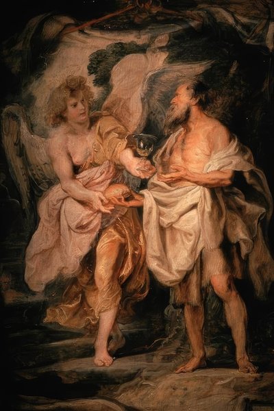 PPRubens、エリアスと天使 作： Peter Paul Rubens