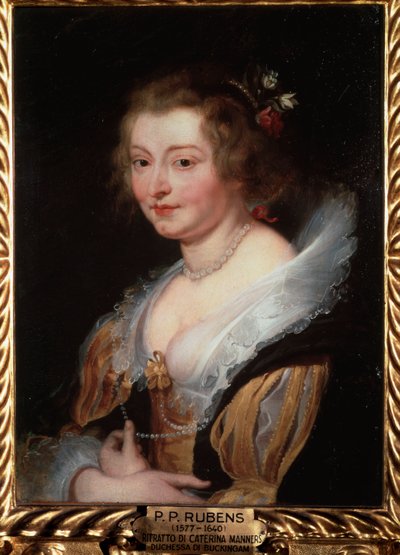 バッキンガム公爵夫人キャサリン・マナーズの肖像 - パネルに油彩、1625年～1629年頃 作： Peter Paul Rubens