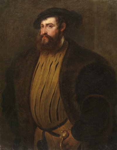 エルナン・コルテスの肖像（？）（ティツィアーノ後） 作： Peter Paul Rubens