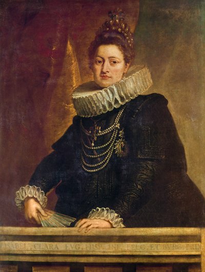 ハプスブルグのイザベルクララユージニアの肖像（1566-1636）、スペインのインファンタ 作： Peter Paul Rubens