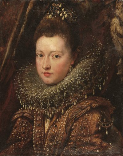 マルゲリータ・ゴンザーガ王女の肖像（胸像）断片（油彩・カンヴァス 作： Peter Paul Rubens