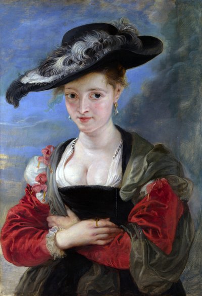 スザンナ・ルンデンの肖像（？）（麦わら帽子）c.1622-5（パネルに油彩） 作： Peter Paul Rubens
