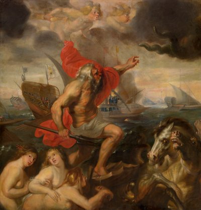 クオス・エゴ - ネプチューン・カミング・ザ・テンペスト（オイル） 作： Peter Paul Rubens