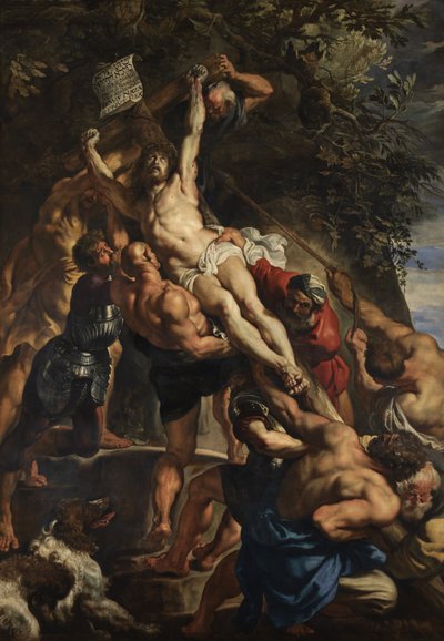 十字架の上昇、中央パネル、1610-11年頃（パネルに油彩） 作： Peter Paul Rubens